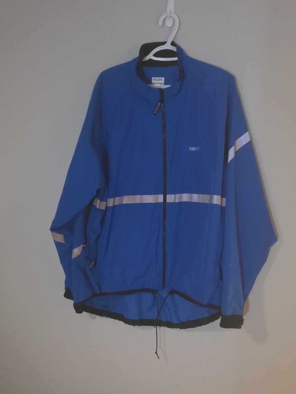 Running Room Royal Blue Reflective Windbreaker Jacket - Size XL